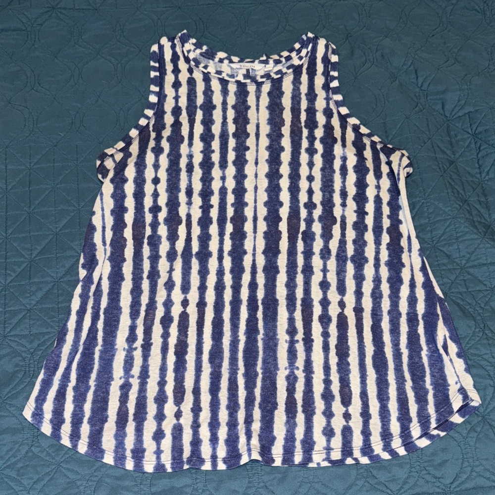 Athleta Navy and White Tank Top